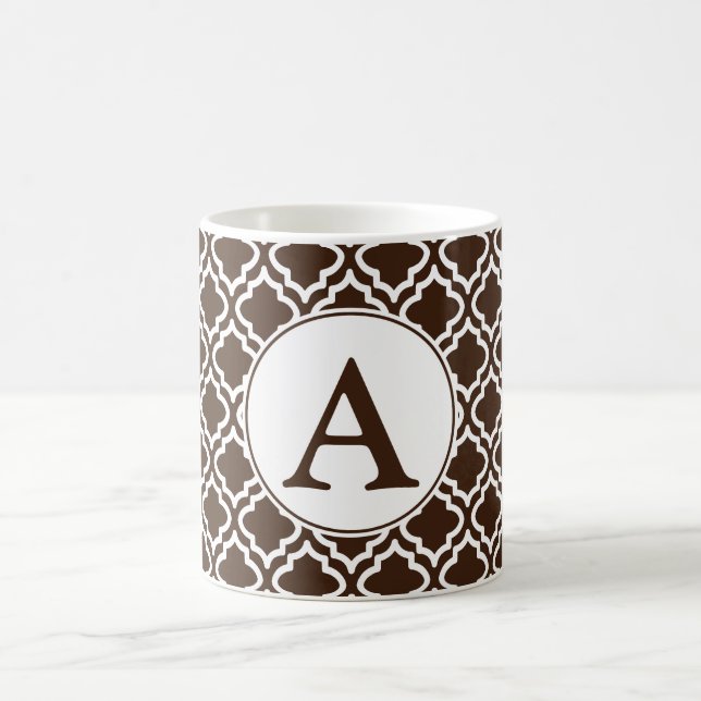De Café Caneca Marrom Monogramada (Centro)