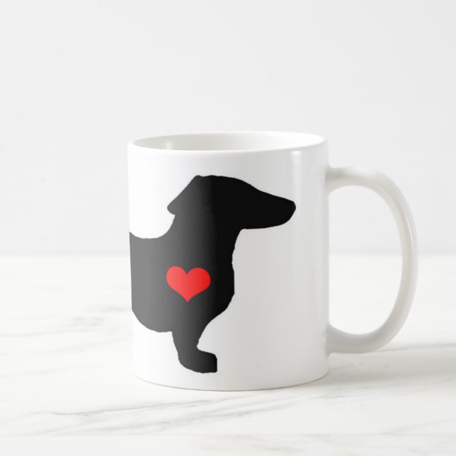 De Café Caneca masculina do querido do Dachshund (Direita)