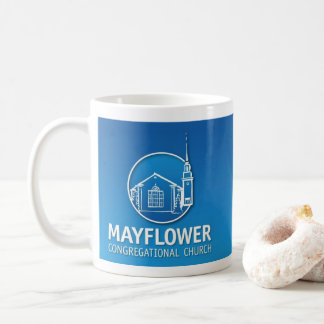 De Café Caneca Mayflower com dois logotipos