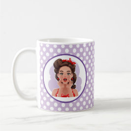 De Café Caneca Menina Retro Fofa
