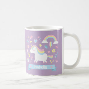 De Café Caneca Meninas Arco-íris Unicórnio Fofo