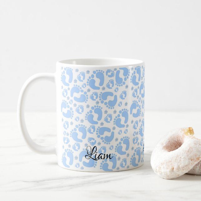 De Café Caneca Meninos Pés Azul Bebê (Com Donut)