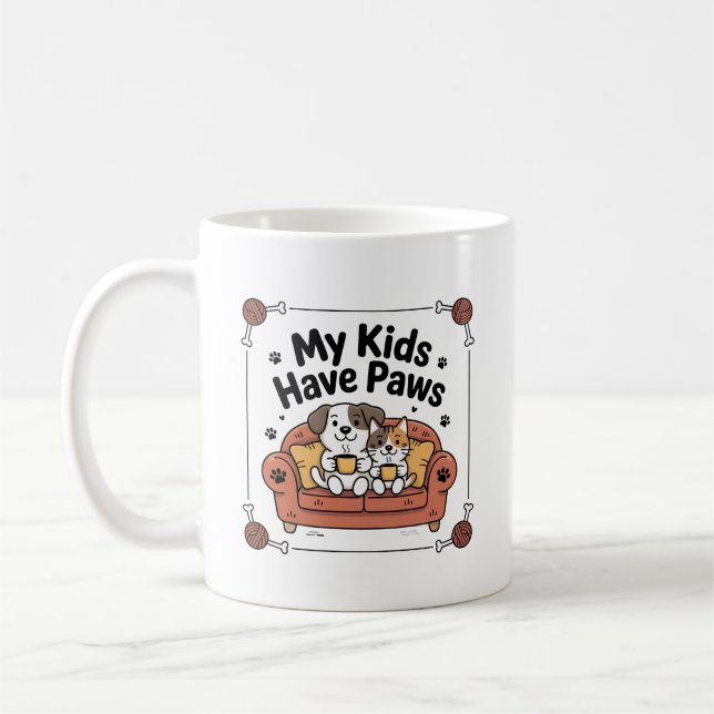 De Café Caneca Meu Filhos Tem Patas | Presente Divertido p (Esquerda)