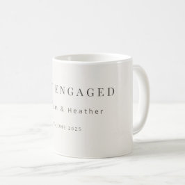 De Café Caneca Minimal Just Engaged | Branco Quente