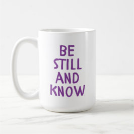 De Café Caneca Minimalista Citação da Bíblia Letra Roxa