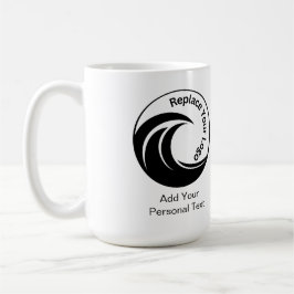 De Café Caneca Minimalista Substituir logotipo e Texto Per