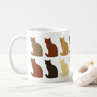 De Café Caneca moderna bonito do teste padrão do gato