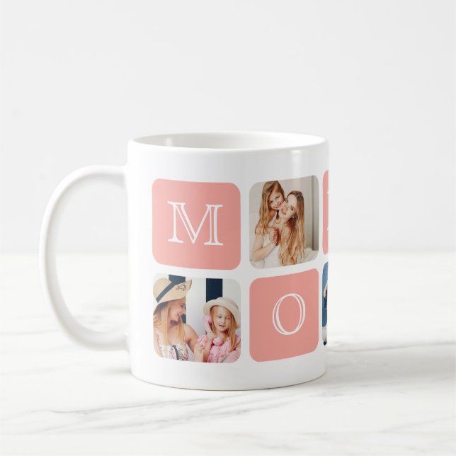 De Café Caneca Moderna "Mamãe" com 5 Fotos (Esquerda)