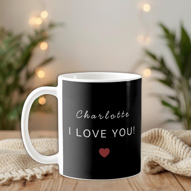 De Café Caneca Moderna Personalizada do Dia dos Namorados  (Criador carregado)