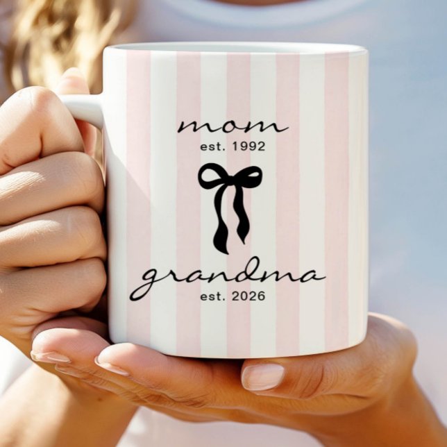 De Café Caneca Mom para Vovó Est com Laço (Criador carregado)