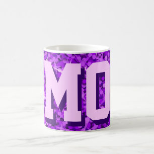 De Café Caneca "MOM" Roxa Glitz