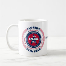 Caneca Monograma Circular Patriótica da Flórida