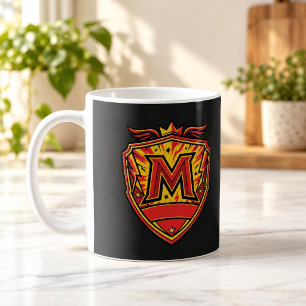 De Café Caneca Monograma Escudo Brasão do Herói Letra M