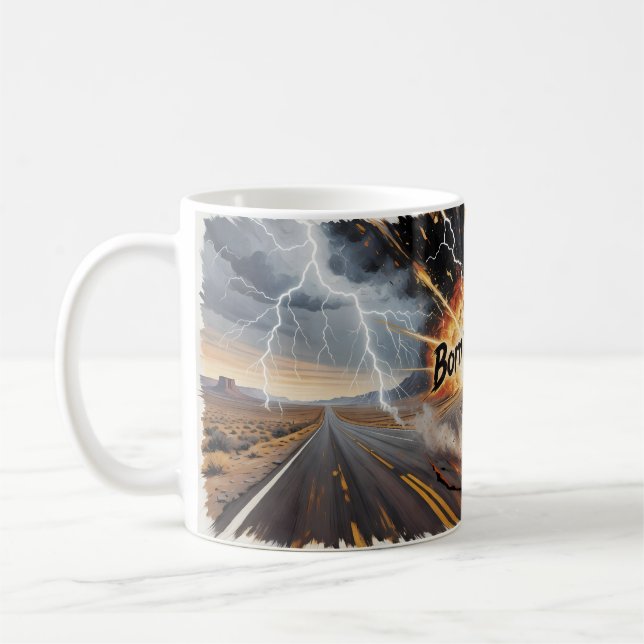 De Café Caneca Motoqueiro Explosão na Estrada Nascido para (Esquerda)