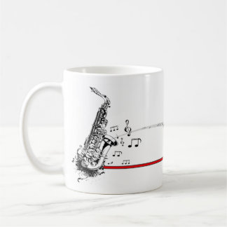 De Café Caneca musical do saxofone para melómanos