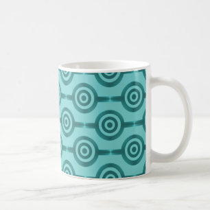 De Café Caneca na moda dos círculos, cerceta do brilho