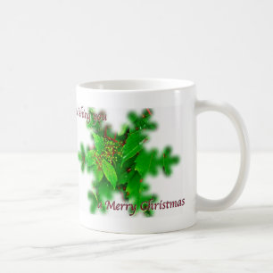 De Café Caneca Natal Alegre Folhagem