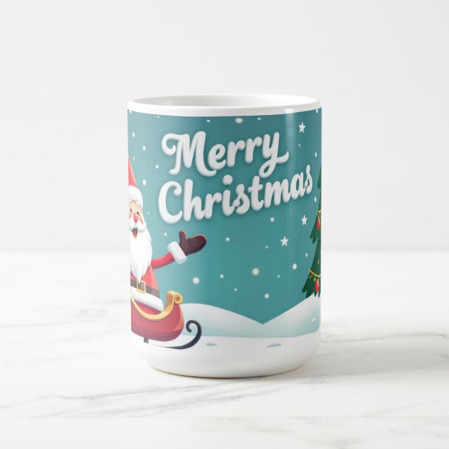 De Café caneca natal feliz papai noel (Centro)