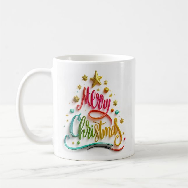 De Café Caneca Natal Multicolorida (Esquerda)