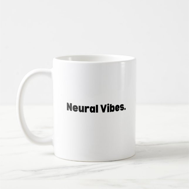 De Café Caneca Neural Vibes AI – Presente Legal para Cient (Esquerda)
