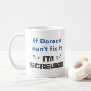 De Café Caneca Nome Divertido Conserta Estragado : Cinza A
