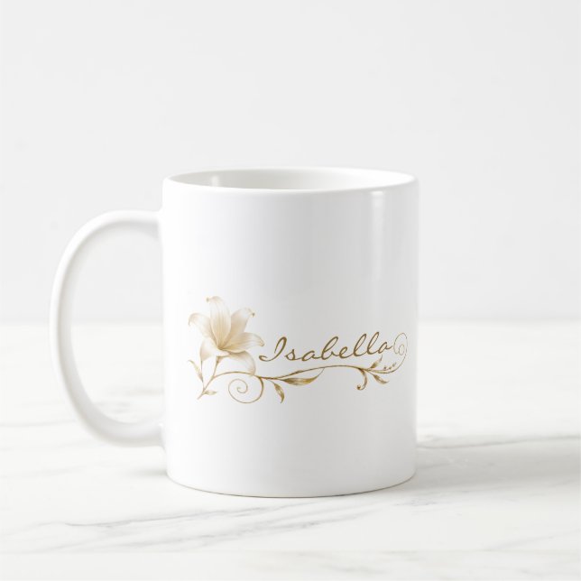 De Café Caneca Nome Lírio Dourado Champanhe Irmã (Esquerda)