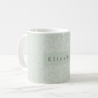 De Café Caneca Nome Moderno Sage Verde