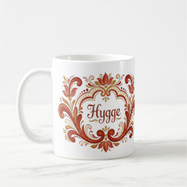 De Café Caneca Nórdica Rosemaling, “Hygge” Escandinava Aco