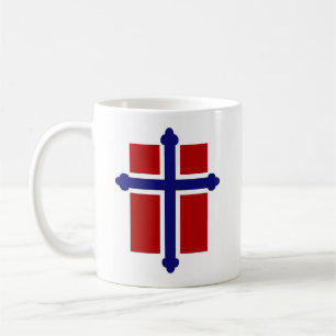 De Café Caneca norueguesa da cruz/bandeira