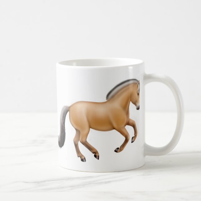 De Café Caneca norueguesa do cavalo do fiorde (Direita)