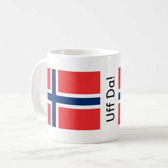 De Café Caneca Norueguesa Uff Da (Frente Esquerda)