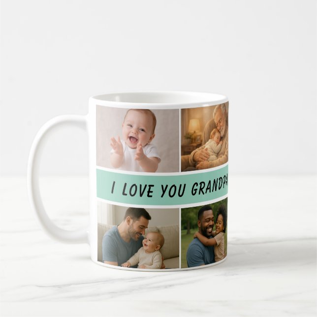 De Café Caneca Nós Amamos Você Vô | Feliz Dia dos Avós (Esquerda)