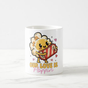 De Café Caneca Nossa Amor Estourando Pipoca