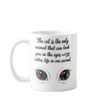 Caneca "O Juiz Gato" — Citação Divertida dos Olhos