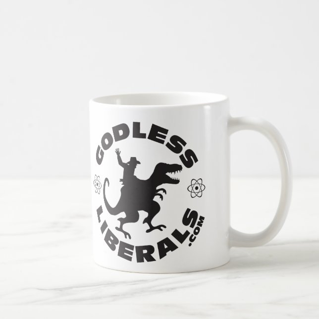 De Café Caneca oficial liberal Godless do logotipo (Direita)