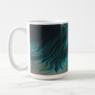 De Café Caneca Ondas do Oceano Esmeralda Escura