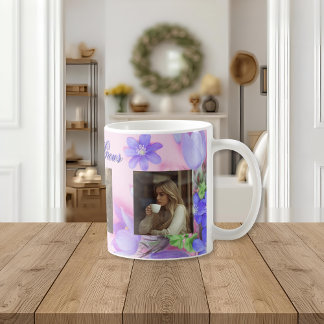 De Café Caneca Onde o Amor Cresce | Foto Floral Personaliz
