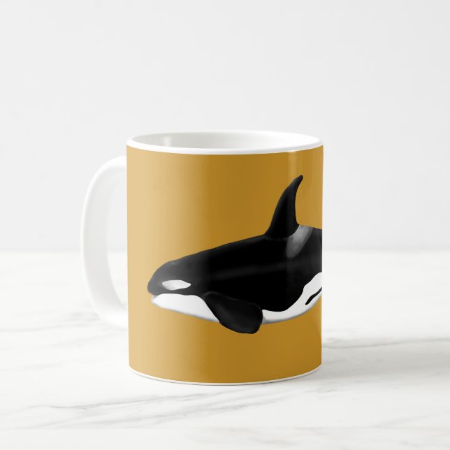 De Café Caneca Orca / Baleia Assassina Amarela (Frente Esquerda)