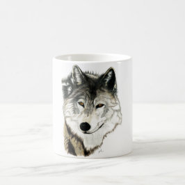 De Café Caneca original da arte do lobo