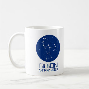 De Café Caneca Orion Starseed – Design Cósmico Azul e Bran