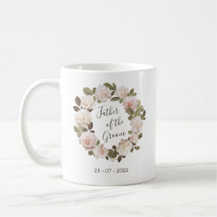 De Café Caneca Pai do Noivo Rosas Francesas Vintage