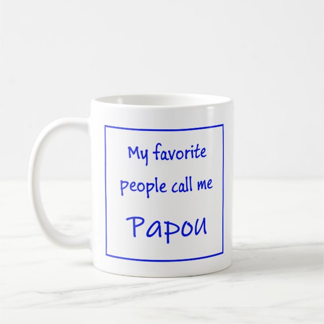 De Café Caneca Papou Grego com a frase "Minha gente favori (Esquerda)