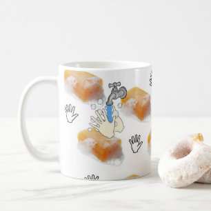 De Café Caneca para Lavar as Mãos com Sabão