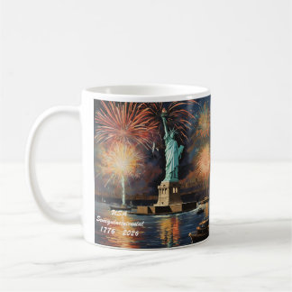 De Café Caneca patriótica com a Dama Liberdade