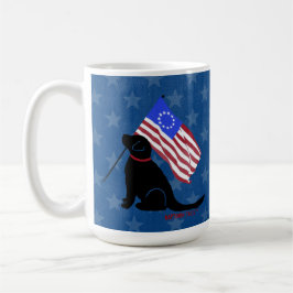 De Café Caneca Patriótica do Labrador Preto com Bandeira A