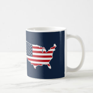 De Café Caneca patriótica dos Estados Unidos da bandeira