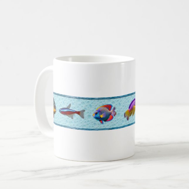 De Café Caneca Peixes Tropicais (Coleção Bridget) (Frente Esquerda)