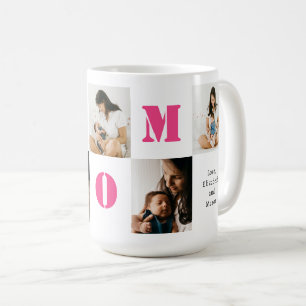 De Café Caneca Personalizada 5 Fotos MÃE Coração Rosa