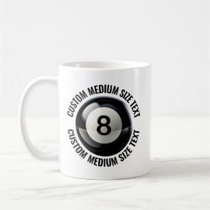 De Café Caneca Personalizada 8 Ball Tamanho Médio 330ml
