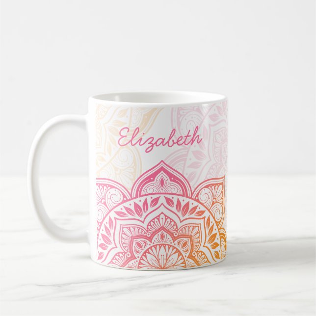 De Café Caneca Personalizada Amaya Mandala 325 ml (Esquerda)